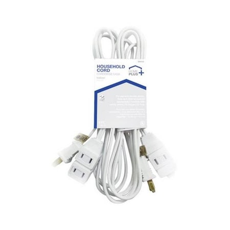 Home PLus FW-201-09X2 6 Ft. White Household Extension Cord